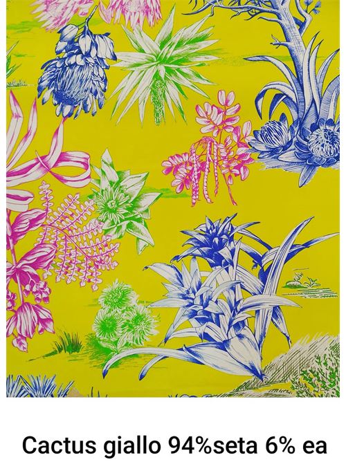 tessuto seta stretch cactus Laboratorio Capri | SETASTRETCHAUTOCTONEGIALLOAUTOCTONEGIALLO